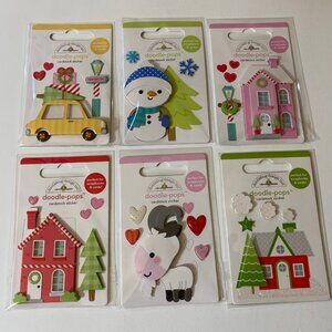 Doodlebug Design Christmas Winter Doodle Pops Set